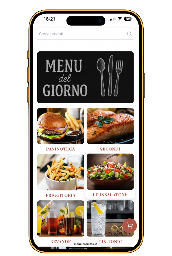 App OrdinaTU - Menu digitale
